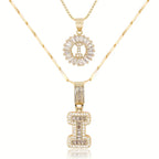 💖2 Pack - Initial Letter Pendant Necklaces