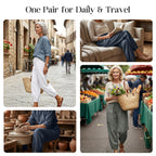 💎 2026 New Women's Summer Cotton Linen Wide-Leg Pants – Breathable, Wrinkle-Free & Relaxed Fit 🍃