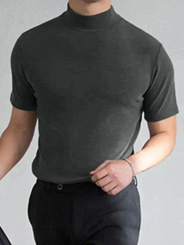 🔥All Colors 💖 Men's High Neck Slim Fit T-shirt