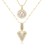 💖2 Pack - Initial Letter Pendant Necklaces