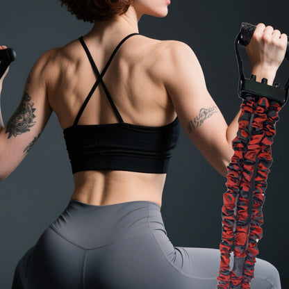 💪3-Way Natural Latex Resistance Band - Full Body Stretching & Strength Training