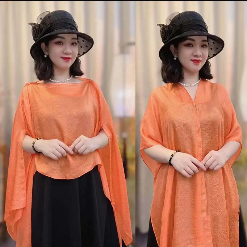 🎉Summer Hot Sale🎉Versatile Multi-Way Sheer Shawl Blouse