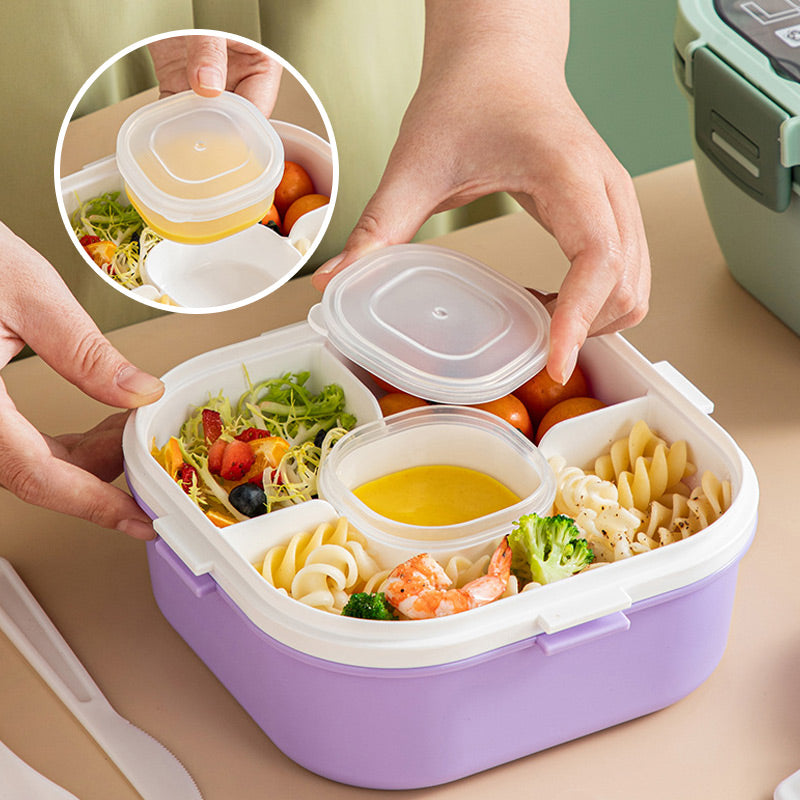 1200ml/1700ml Lunch Box with Spoon & Fork - Microwave Safe