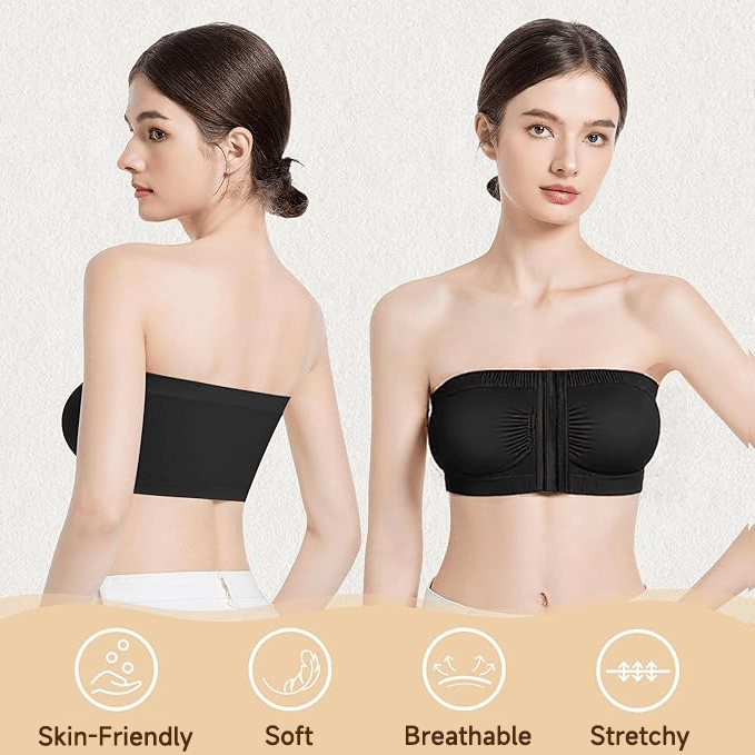 ✨Plus Size Strapless Front Buckle Breathable Bra🔥