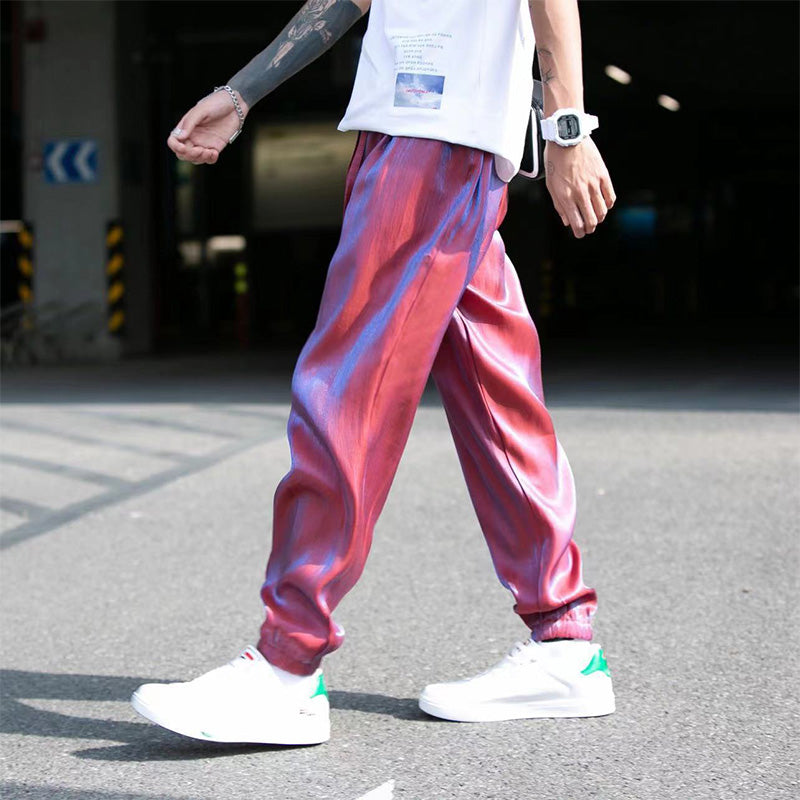 Reflective Relaxed Fit Casual Jogger Pants
