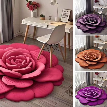 🎨Floral Plush & Diatomaceous Earth Floor Mat