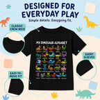 🦖👕Kids Dinosaur Alphabet Graphic T-Shirt