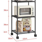 Multi-Tier Storage Shelf with Sliding Wheels