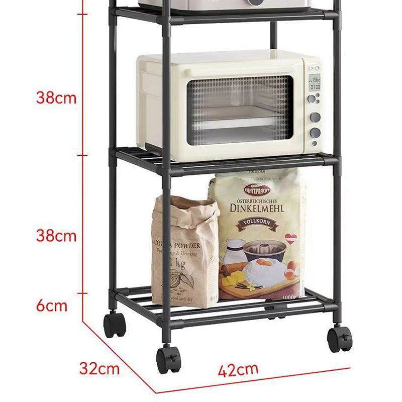 Multi-Tier Storage Shelf with Sliding Wheels