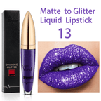 Flash Sale：Buy 1 Get 1 Free!⚡Diamond Lip Gloss Matte To Glitter Liquid Lipstick Waterproof