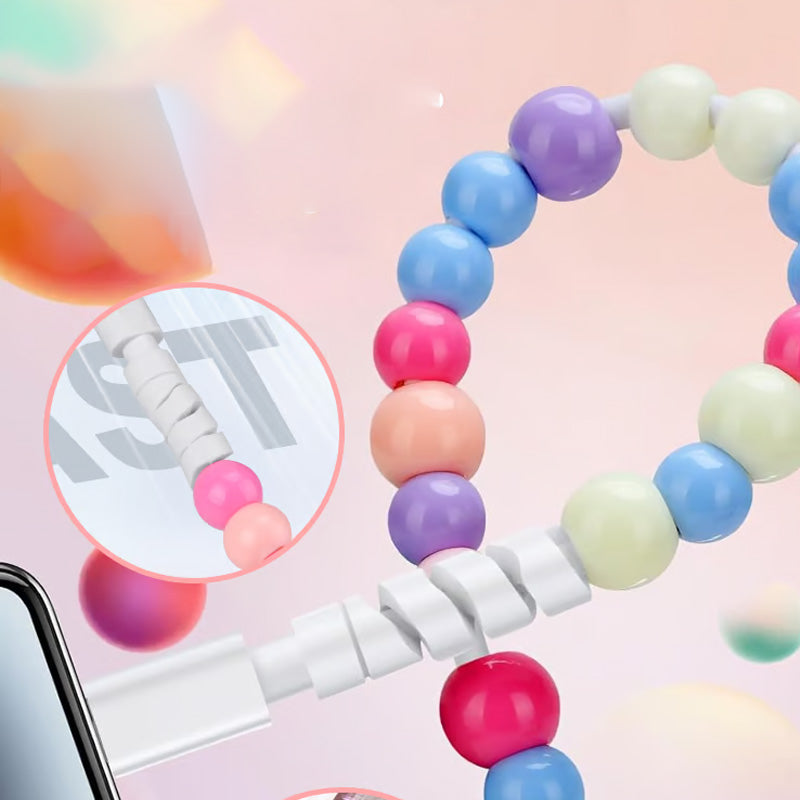 🔥2-In-1 USB To Type-C ＆ Lighting Beaded Charger Cord