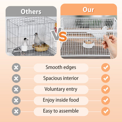 AutoTrap Bird Cage - Entry Only, No Exit, With Base