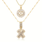 💖2 Pack - Initial Letter Pendant Necklaces