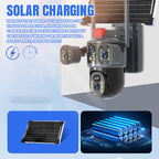 🎥 Triple-Lens Solar 360° Dome Camera✈️ free shipping