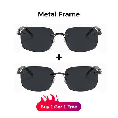 Men's Stylish Frameless High Definition Polarized Sunglasses
