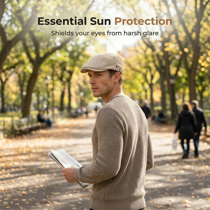 All-Season Breathable Classic Flat Cap