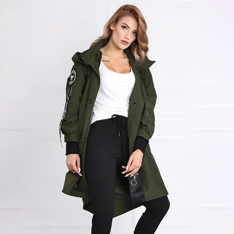 Women's Trendy Long-Sleeve Hooded Jacket