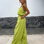 Women's Sleeveless Wide Leg Jumpsuit
