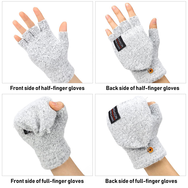 Winter USB Heated Warm Knitted Gloves