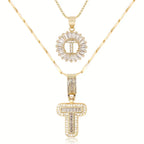 💖2 Pack - Initial Letter Pendant Necklaces
