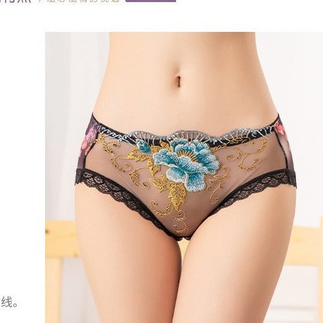 🎉Autumn Hot Sale🎉Antibacterial Cotton Panties With Lace Embroidery