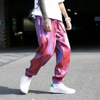 Reflective Relaxed Fit Casual Jogger Pants