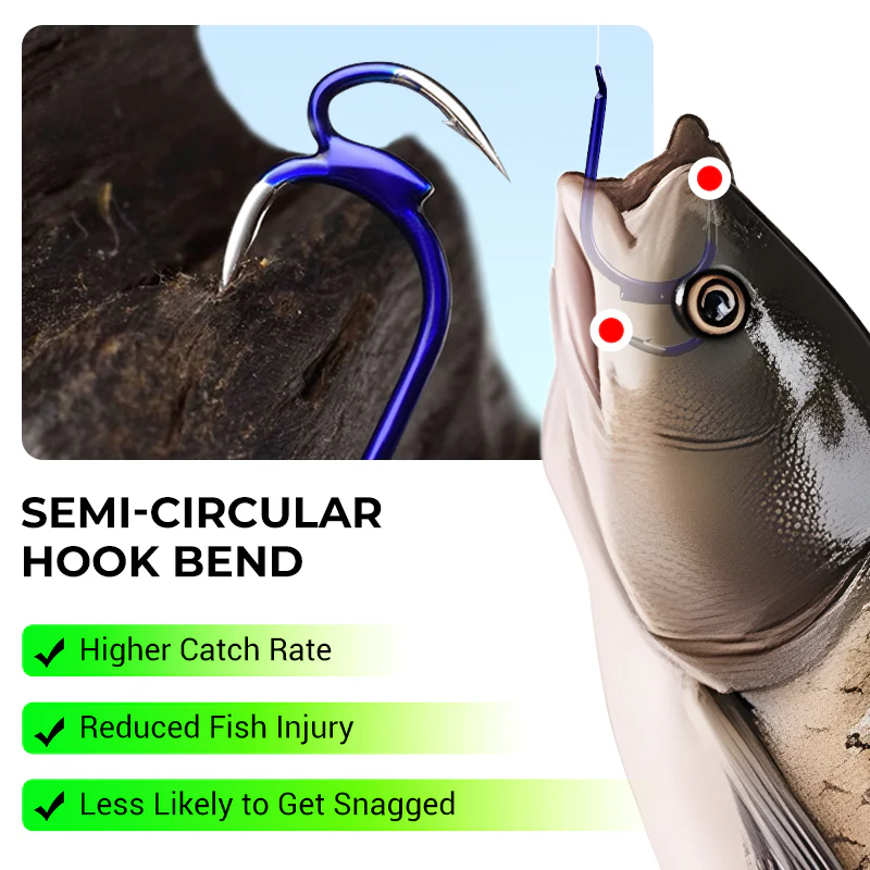 Classic Sharp Double Fishing Hooks