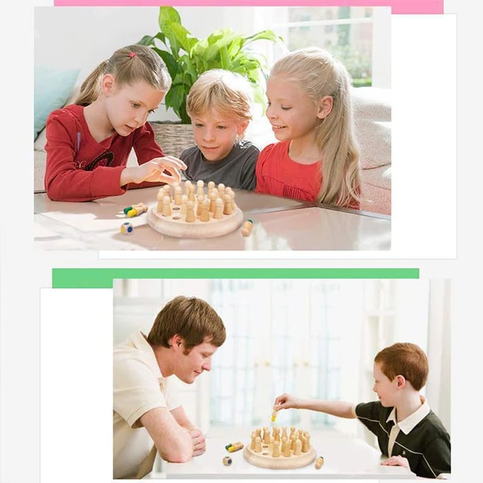 Gifts For Children🎁Wooden Memory Match Stick Chess