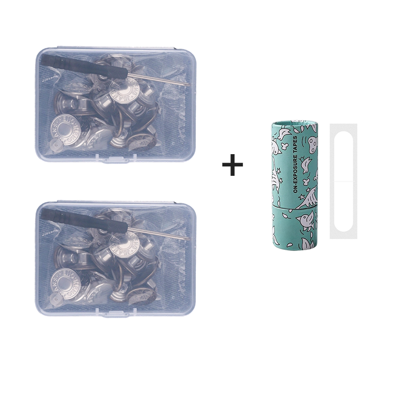 Removable No-Sew Jeans Buttons Set