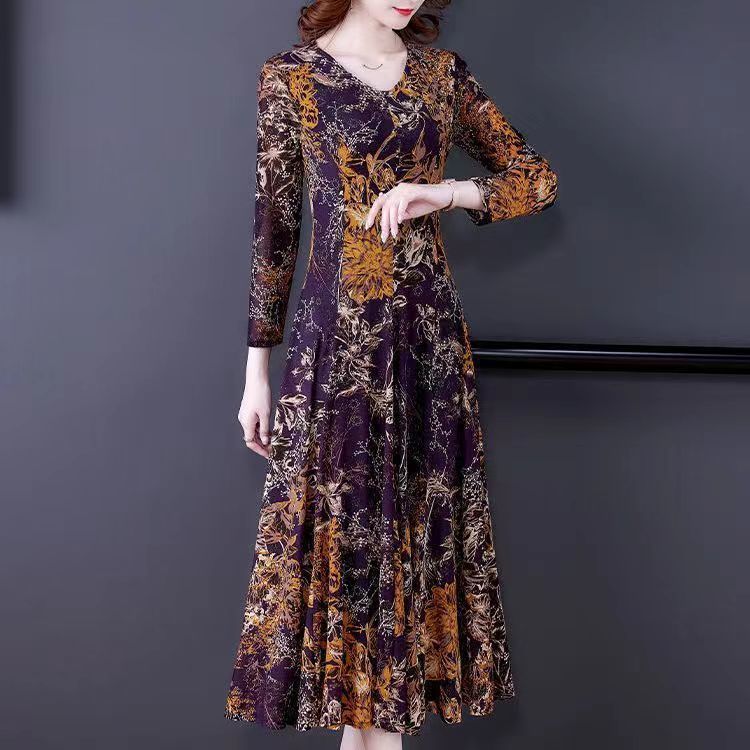 🎉Autumn Hot Sale🎉Elegant V-neck Floral Dress