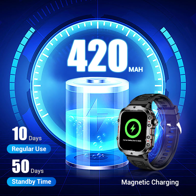 📣💧Waterproofing Ultimate Outdoor Companion⌚ Rugged Outdoor Smart Watch - 100+ Sports Modes