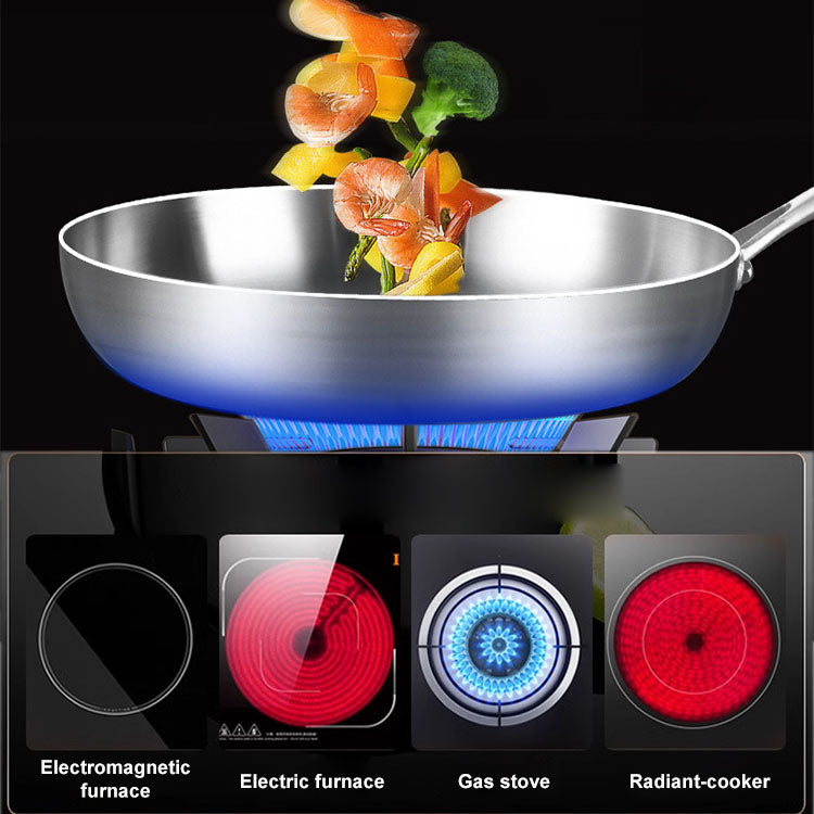 🔥Free Shipping🔥Multi Functional Non-coated Stainless Steel Frying Pan