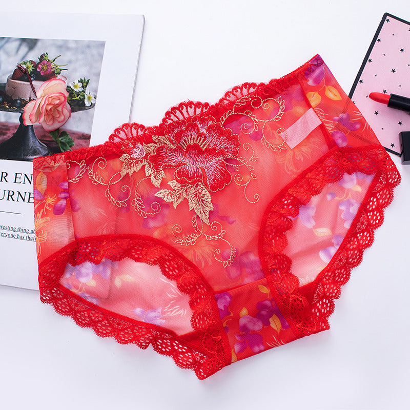 🎉Autumn Hot Sale🎉Antibacterial Cotton Panties With Lace Embroidery