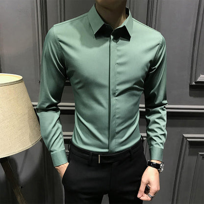 🔥Men's Wrinkle-Free Button-Down Shirt