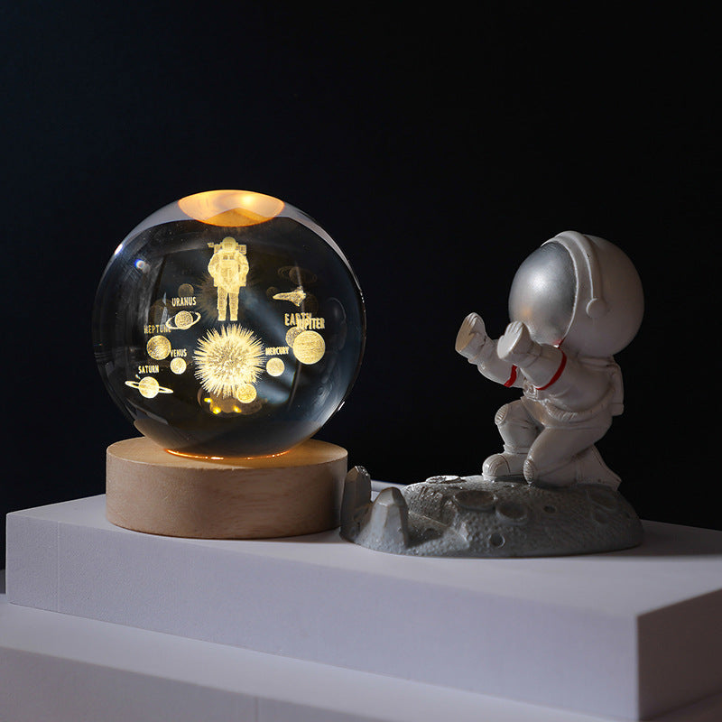 💞50K+ SOLD!💫🌌 Bring the Galaxy into Your Room. 3D Crystal Ball Night Light – 50% OFF! ✨🌙