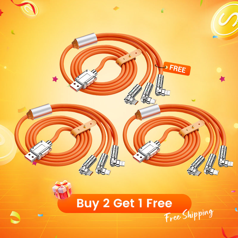 ⏳Time-limited Special⏰120W 3-In-1 180° Rotating Fast Charging Cable