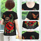 Women's Elegant Chiffon Short Sleeve Floral Print T-Shirt