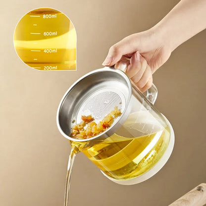 Large Capacity Leak Proof Kitchen Oil Filter Pot