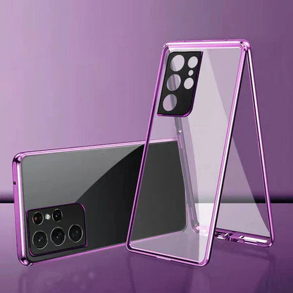 Anti-peeping Magnetic Tempered Glass Double-sided Phone Case For Samsung S25-21 Series