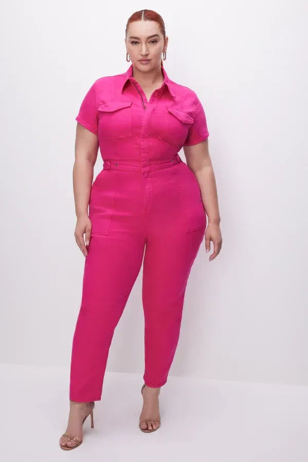 Skinny Bootcut Denim Jumpsuit