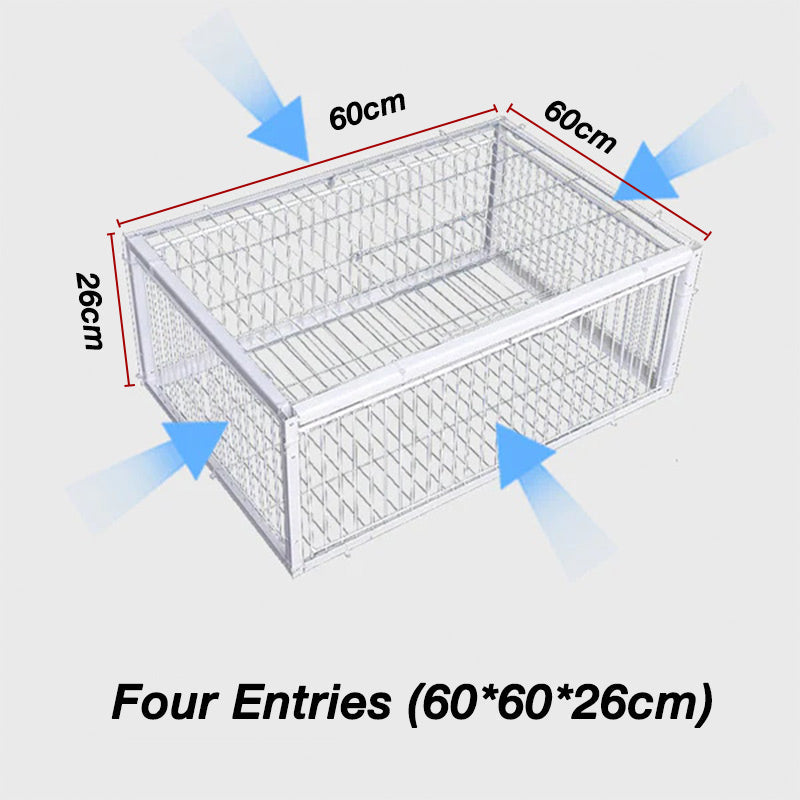 AutoTrap Bird Cage - Entry Only, No Exit, With Base