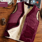 Men's Trendy Warm Solid Color Vest with Zipper
