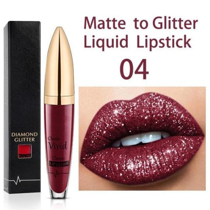 Flash Sale：Buy 1 Get 1 Free!⚡Diamond Lip Gloss Matte To Glitter Liquid Lipstick Waterproof