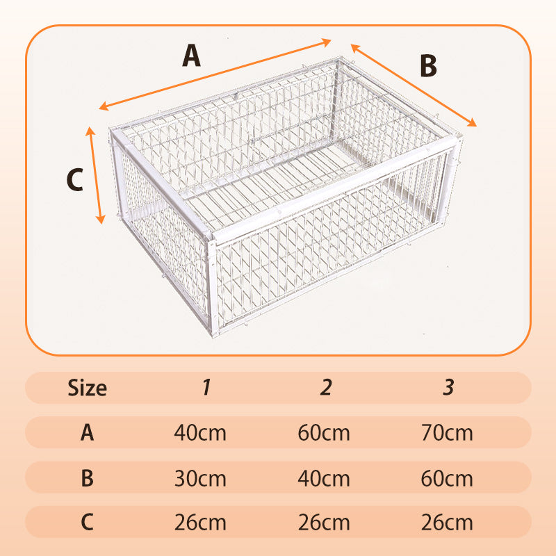 AutoTrap Bird Cage - Entry Only, No Exit, With Base
