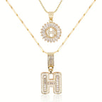 💖2 Pack - Initial Letter Pendant Necklaces