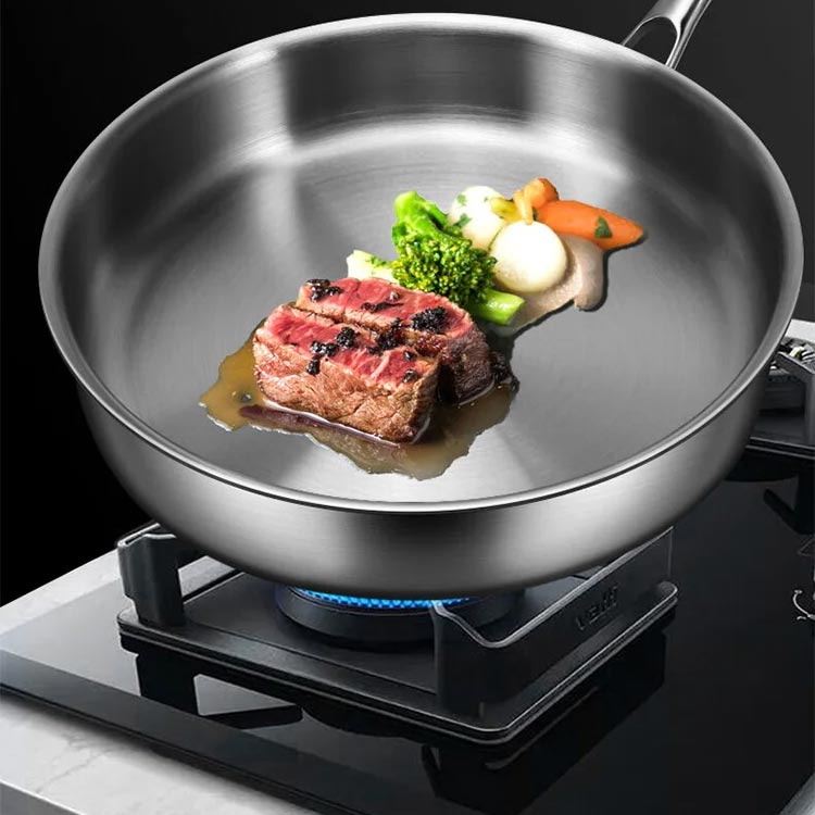 🔥Free Shipping🔥Multi Functional Non-coated Stainless Steel Frying Pan