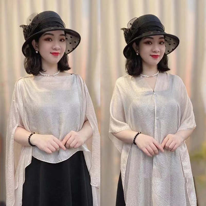 🎉Summer Hot Sale🎉Versatile Multi-Way Sheer Shawl Blouse