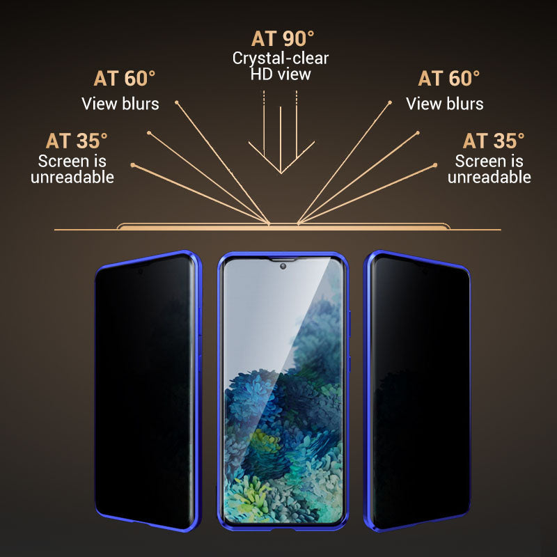 Anti-peeping Magnetic Tempered Glass Double-sided Phone Case For Samsung S25-21 Series