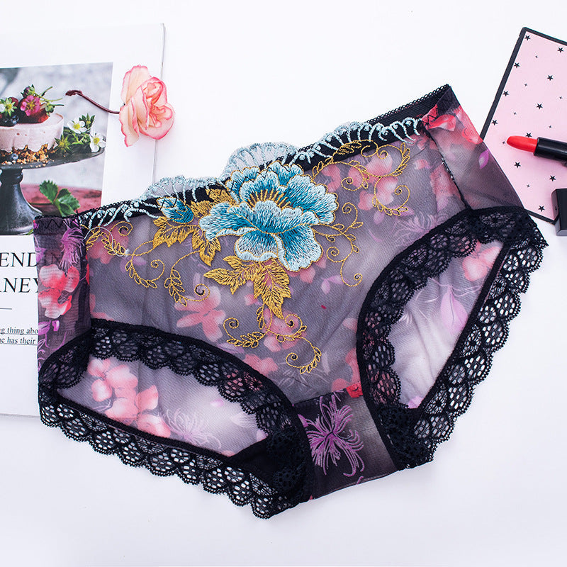 🎉Autumn Hot Sale🎉Antibacterial Cotton Panties With Lace Embroidery