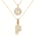 💖2 Pack - Initial Letter Pendant Necklaces